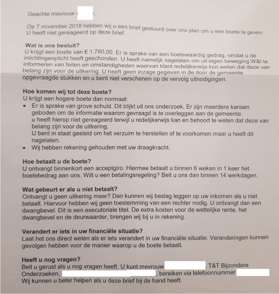 boete-bijstandsuitkering